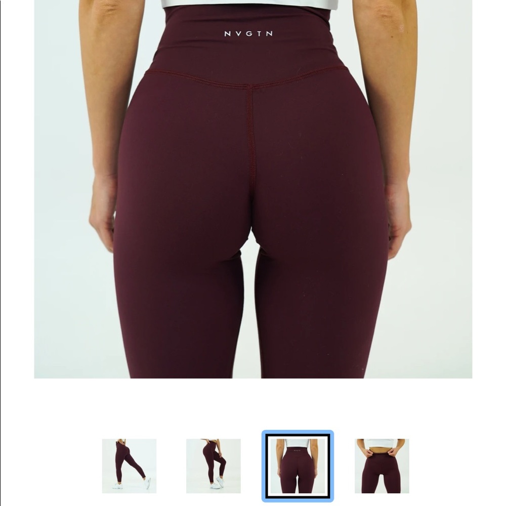 NVGTN Burgundy Signature Leggings - Gently worn, Size Small